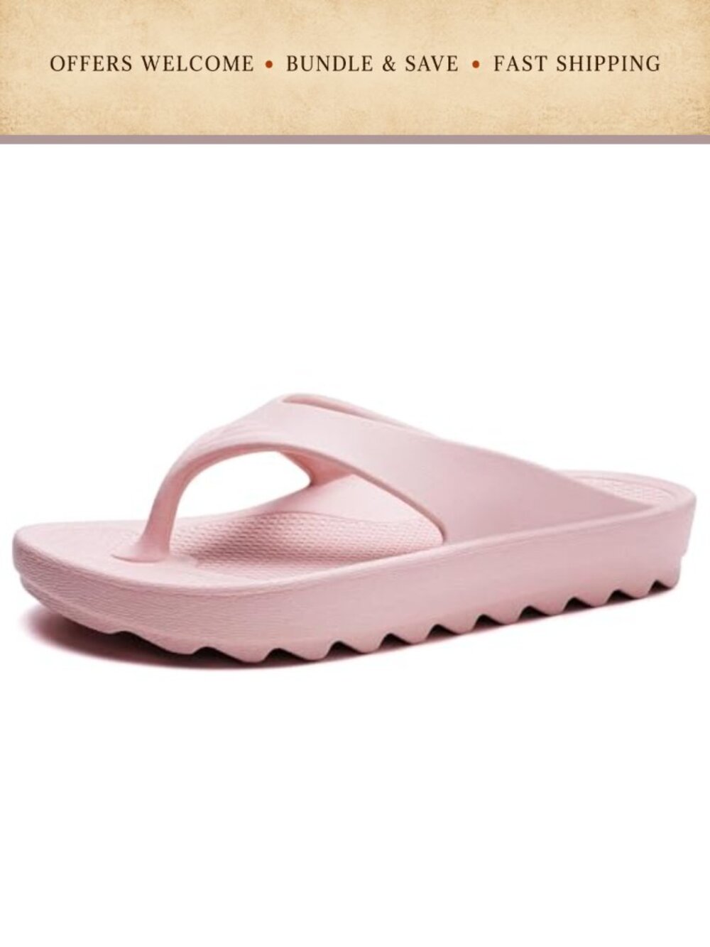 Arch Support Flip Flops Platform Thong Sandals Slip Resistant Shower